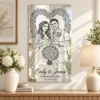 01-emily-james-mirror-main-square Emily & James Custom Wedding Line Art Mirror – Personalized Names & Date