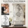 02-emma-liam-photo-process Forever & Always Custom Wedding Line Art Mirror – Emma & Liam