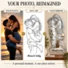 02-photo-to-mirror-process Michael & Ashley Custom Couple Line Art Mirror – Personalized Photo & Names
