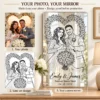 02-photo-to-mirror-process-square Emily & James Custom Wedding Line Art Mirror – Personalized Names & Date