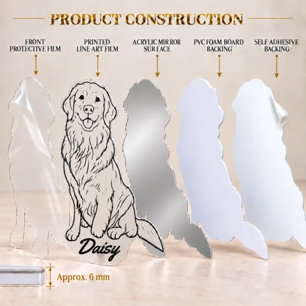 03-daisy-one-piece-construction Custom Line Art Mirror