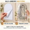 04-mounting Born to Shine Custom Portrait Arch Mirror – Personalized Line Art & Text