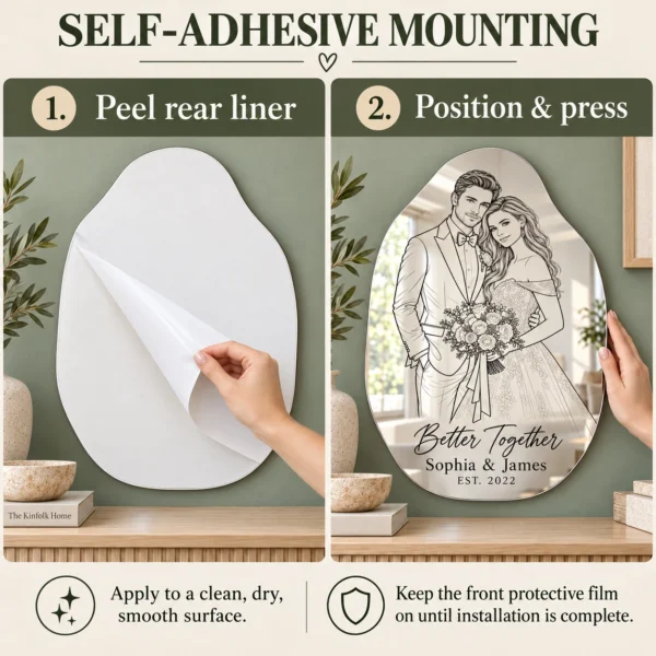 04-sophia-james-mounting Better Together Custom Couple Line Art Mirror – Sophia & James