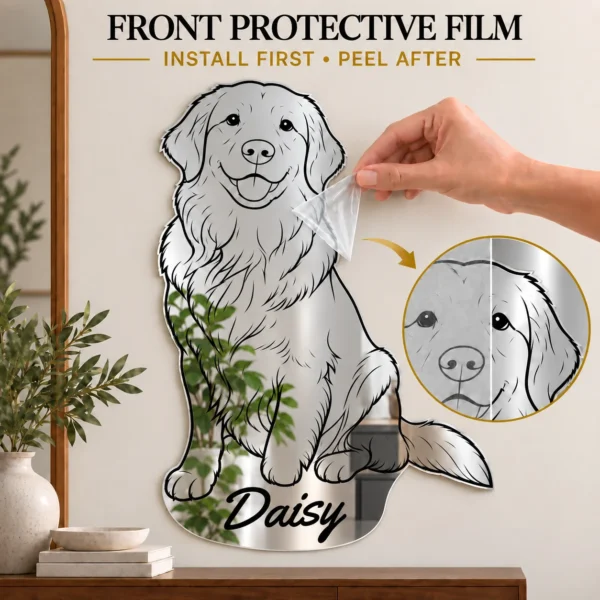 05-daisy-one-piece-protective-film Custom Line Art Mirror