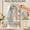 05-film Born to Shine Custom Portrait Arch Mirror – Personalized Line Art & Text