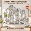 05-front-protective-film Home Sweet Home Custom Family Line Art Mirror – Personalized Photo & Pet Wall Decor