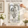 05-front-protective-film-square Emily & James Custom Wedding Line Art Mirror – Personalized Names & Date