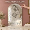 05-olivia-noah-protective-film Our Love Story Custom Wedding Line Art Mirror – Olivia & Noah