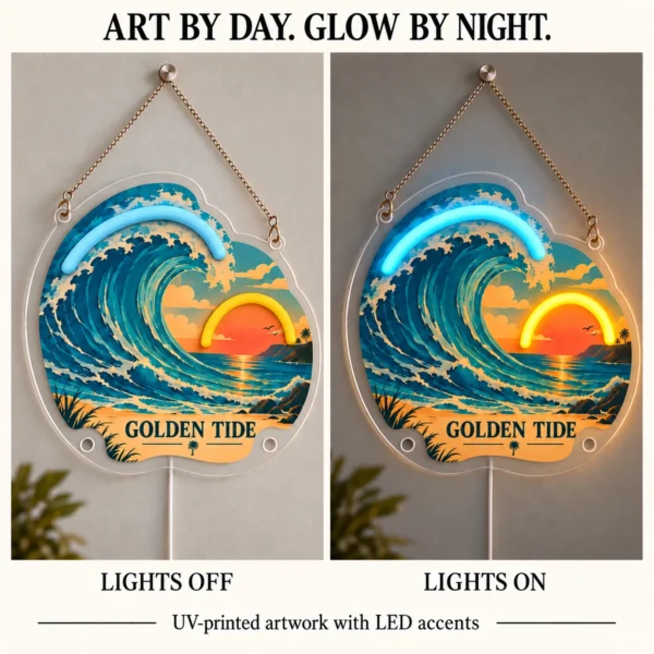 08 golden tide 02 lights on off Golden Tide — lights off and lights on comparison