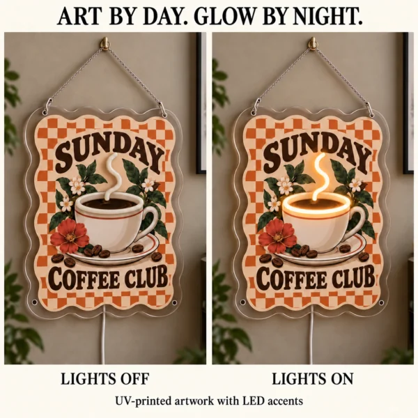 10 sunday coffee club 02 lights on off Sunday Coffee Club — lights off and lights on comparison