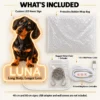 Luna Outline Custom Dachshund LED Neon Sign – Personalized Pet Photo Wall Art