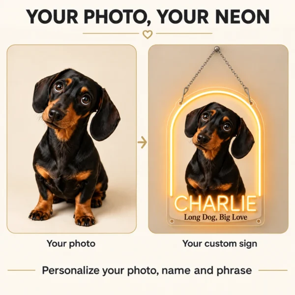 dachshund-02-charlie-arch-02-photo-to-sign-v5 Charlie Arch Custom Dachshund LED Neon Sign – Personalized Pet Photo Wall Art