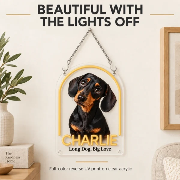 dachshund-02-charlie-arch-03-daylight-v5 Charlie Arch Custom Dachshund LED Neon Sign – Personalized Pet Photo Wall Art