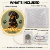 dachshund-03-max-badge-05-included-v5 Max Round Badge Custom Dachshund LED Neon Sign – Personalized Pet Photo Wall Art