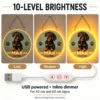 dachshund-03-max-badge-08-brightness-v5 Max Round Badge Custom Dachshund LED Neon Sign – Personalized Pet Photo Wall Art