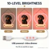 dachshund-04-bella-heart-08-brightness-v5 Bella Heart Custom Dachshund LED Neon Sign – Personalized Pet Photo Wall Art