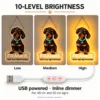 Frankie Glowing Collar Custom Dachshund LED Neon Sign – Personalized Pet Photo Wall Art
