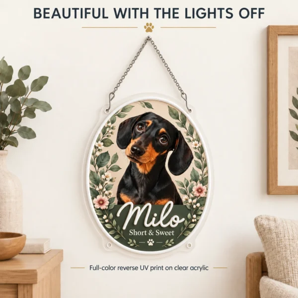 dachshund-07-milo-garden-03-daylight-v5 Milo Botanical Custom Dachshund LED Neon Sign – Personalized Pet Photo Wall Art