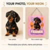 Frankie Pop Art Custom Dachshund LED Neon Sign – Personalized Pet Photo Wall Art