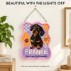 Frankie Pop Art Custom Dachshund LED Neon Sign – Personalized Pet Photo Wall Art