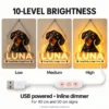 Luna Name Spotlight Custom Dachshund LED Neon Sign – Personalized Pet Photo Wall Art