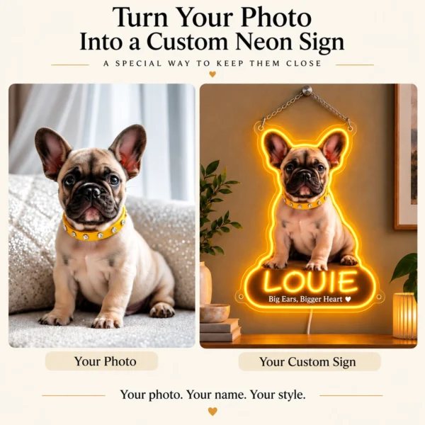 french-01-louie-outline-02-photo-to-sign-color-v2 Louie Outline Custom French Bulldog LED Neon Sign – Personalized Pet Photo Wall Art
