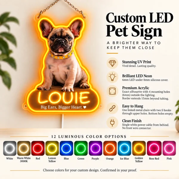 french-01-louie-outline-06-color-options-color-v2 Louie Outline Custom French Bulldog LED Neon Sign – Personalized Pet Photo Wall Art