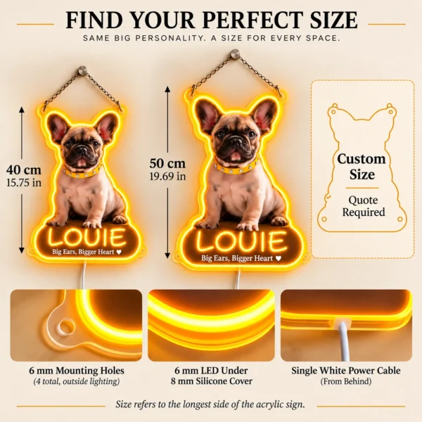 french-01-louie-outline-07-size-options-color-v2 Louie Outline Custom French Bulldog LED Neon Sign – Personalized Pet Photo Wall Art