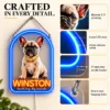 Winston Arch Custom French Bulldog LED Neon Sign – Personalized Pet Photo Wall Art