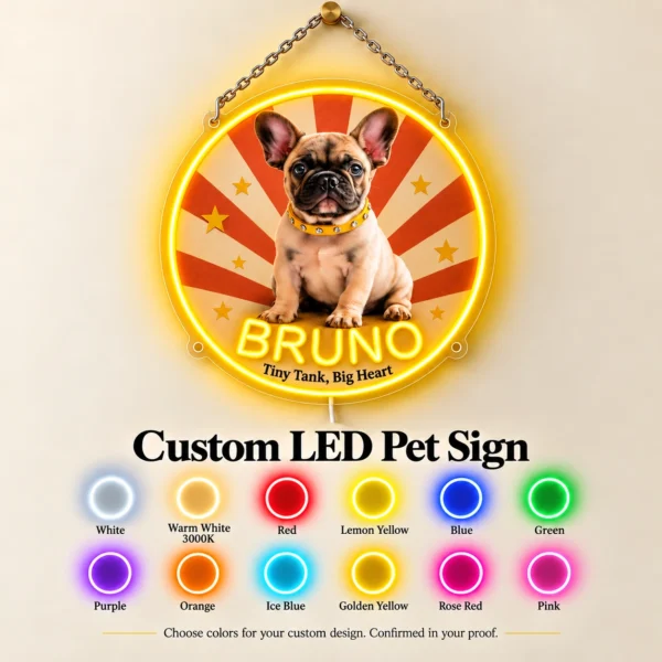 french-03-bruno-badge-06-color-options-color-v2 Bruno Retro Badge Custom French Bulldog LED Neon Sign – Personalized Pet Photo Wall Art