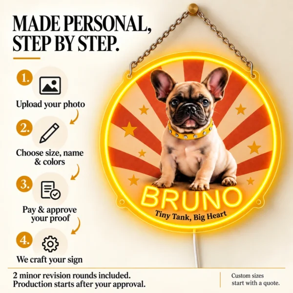 french-03-bruno-badge-09-ordering-color-v2 Bruno Retro Badge Custom French Bulldog LED Neon Sign – Personalized Pet Photo Wall Art