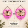 Stella Floral Heart Custom French Bulldog LED Neon Sign – Personalized Pet Photo Wall Art