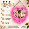 Stella Floral Heart Custom French Bulldog LED Neon Sign – Personalized Pet Photo Wall Art
