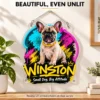 Winston Graffiti Custom French Bulldog LED Neon Sign – Personalized Pet Photo Wall Art