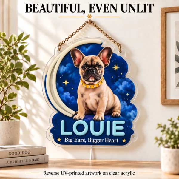french-06-louie-celestial-03-daylight-color-v2 Louie Celestial Custom French Bulldog LED Neon Sign – Personalized Pet Photo Wall Art