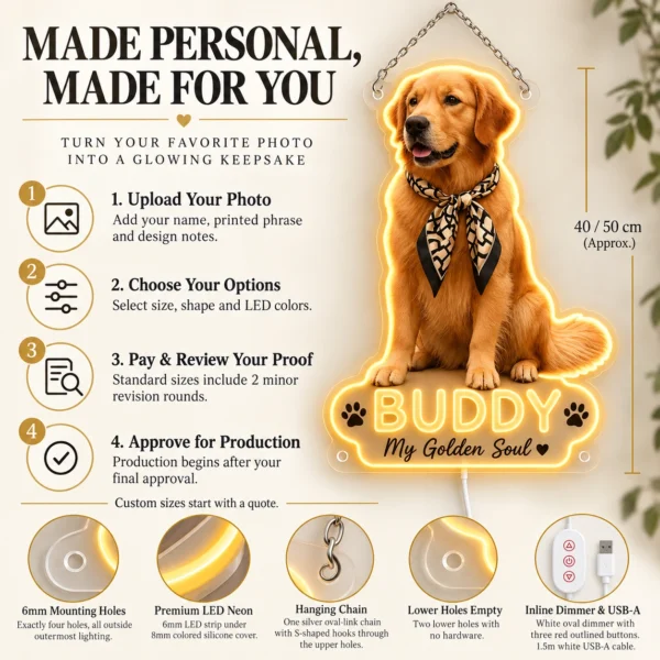 golden-01-buddy-outline-09-ordering-20260923 Buddy Outline Custom Golden Retriever LED Neon Sign – Personalized Pet Photo Wall Art