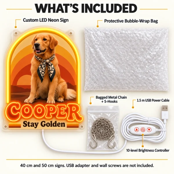golden-02-cooper-sunset-05-included-20260923 Cooper Sunset Arch Custom Golden Retriever LED Neon Sign – Personalized Pet Photo Wall Art
