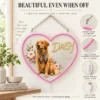 golden-04-daisy-heart-03-daylight-20260923 Daisy Floral Heart Custom Golden Retriever LED Neon Sign – Personalized Pet Photo Wall Art