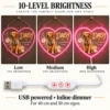 golden-04-daisy-heart-08-brightness-20260923 Daisy Floral Heart Custom Golden Retriever LED Neon Sign – Personalized Pet Photo Wall Art