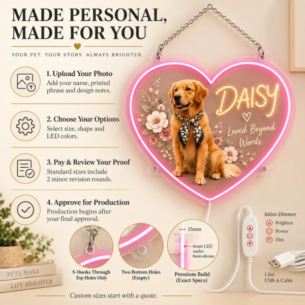 golden-04-daisy-heart-09-ordering-20260923 Daisy Floral Heart Custom Golden Retriever LED Neon Sign – Personalized Pet Photo Wall Art