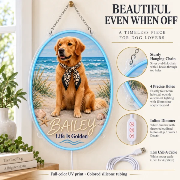 golden-05-bailey-coastal-03-daylight-20260923 Bailey Coastal Custom Golden Retriever LED Neon Sign – Personalized Pet Photo Wall Art