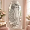 hello-gorgeous-01-main Hello Gorgeous Custom Oval Portrait Mirror – Personalized Line Art Gift