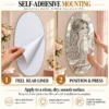 hello-gorgeous-04-mounting Hello Gorgeous Custom Oval Portrait Mirror – Personalized Line Art Gift