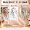 love-yourself-heart-02-process Love Yourself Custom Heart Portrait Mirror – Personalized Line Art & Text