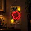 Lucky Ritual — Custom Neon Wall Art — dark illuminated main image Lucky Ritual — Custom Neon Wall Art with raised silicone LED accents and colored glow