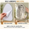 olivia-04-mounting Olivia Custom Portrait Mirror – Personalized Organic Shape & Name