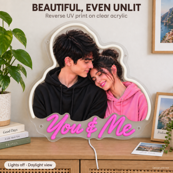 p1039-03-factory-colors-v3 You & Me Custom Couple Photo LED Neon Sign – Personalized Romantic Wall Art