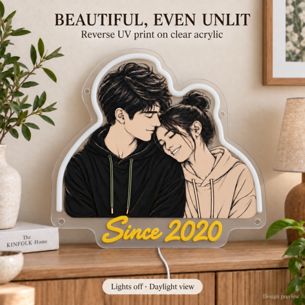 p1040-03-factory-colors-v3 Since 2020 Custom Couple LED Neon Sign – Personalized Photo & Anniversary Date
