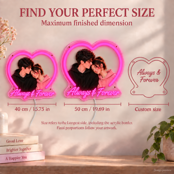 p1041-07-solid-colors-v4 Always & Forever Custom Couple Photo LED Neon Sign – Personalized Heart Wall Art