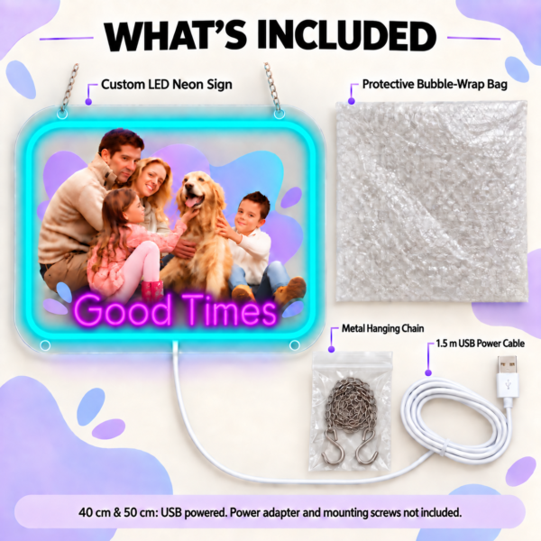 p1110-05-solid-colors-v5 Good Times Custom Family Photo LED Neon Sign – Personalized Blue & Purple Wall Art